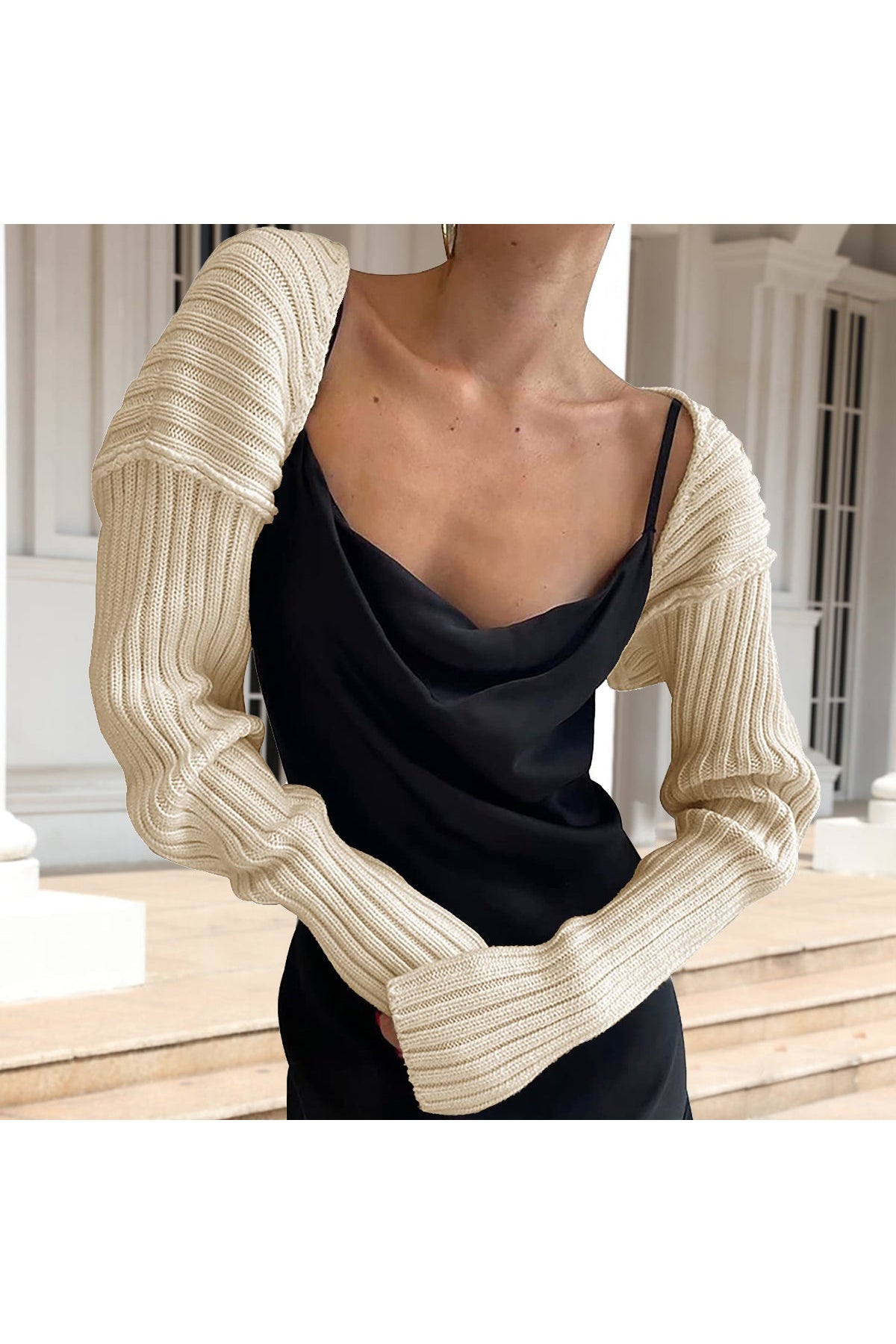 Long Sleeve Knit Bolero nicholesgifts