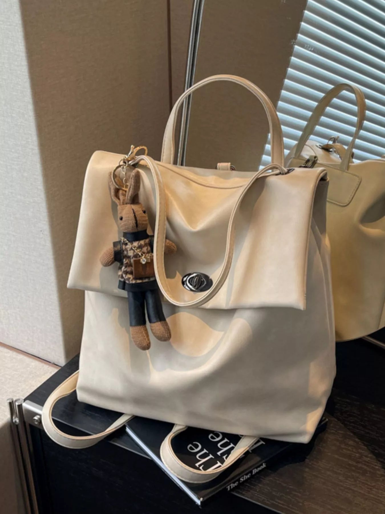 Leather Flap Backpack Bag nicholesgifts