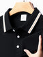 Men's Plus Size Classic Striped Collar Polo Shirt nicholesgifts