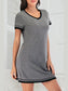 Contrast Trim Short Sleeve Lounge Dress nicholesgifts