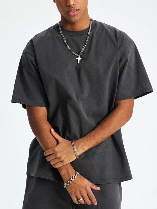 Men's Casual Oversized Cotton T-Shirt nicholesgifts