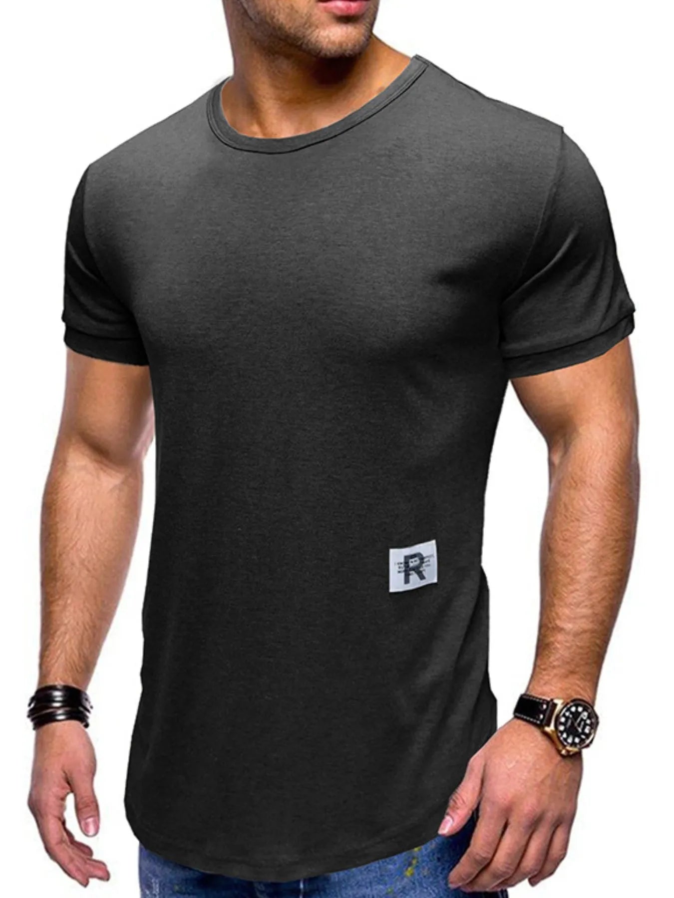 Men's Crew Neck Solid Color Basic T-Shirt NicholesGifts