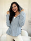 NicholesGifts Women Culture Code Full Size Ribbed Zip Up Drawstring Hooded Jacket nicholesgifts