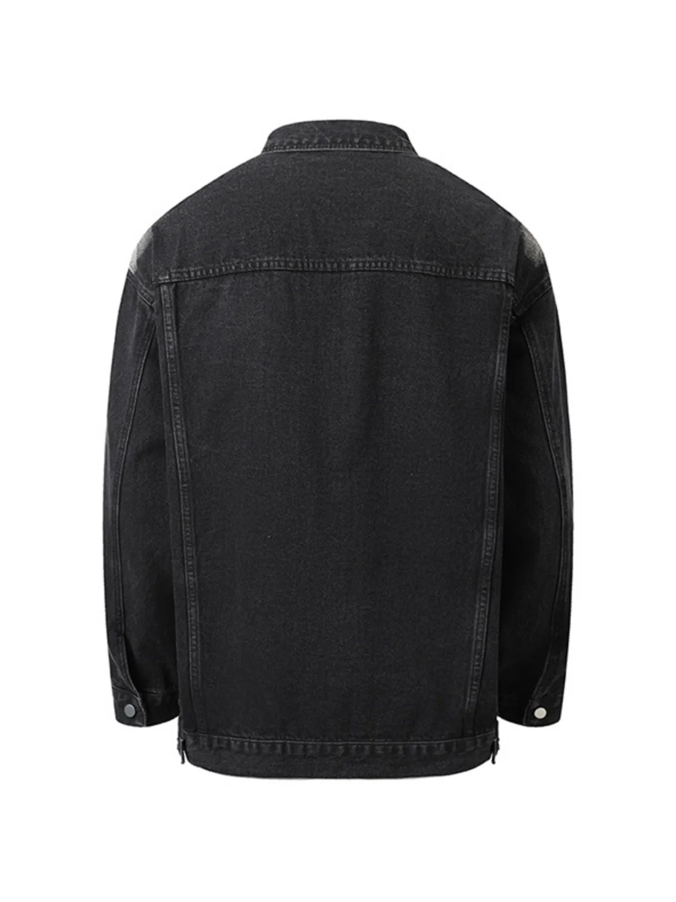 Men's Button Up Long Sleeve Denim Jacket Trendsi