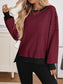 Exposed Seam Striped Contrast Sweatshirt nicholesgifts