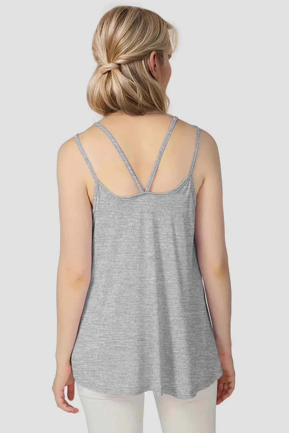 Basic Bae Bamboo Scoop Neck Double Spaghetti Straps Cami NicholesGifts