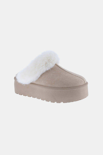 Women Weeboo Thick Bottom Fur Trim Snow Slippers nicholesgifts