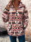 Geometric Half Zip Long Sleeve Sweatshirt nicholesgifts