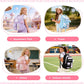 Kids Backpack for Girls - Kawaii School Backpack with Cartoon Pins & Pom Pom Charm - Lightweight Water Resistant Bookbag for Elementary Students - Travel Backpack with Luggage Strap - Pink