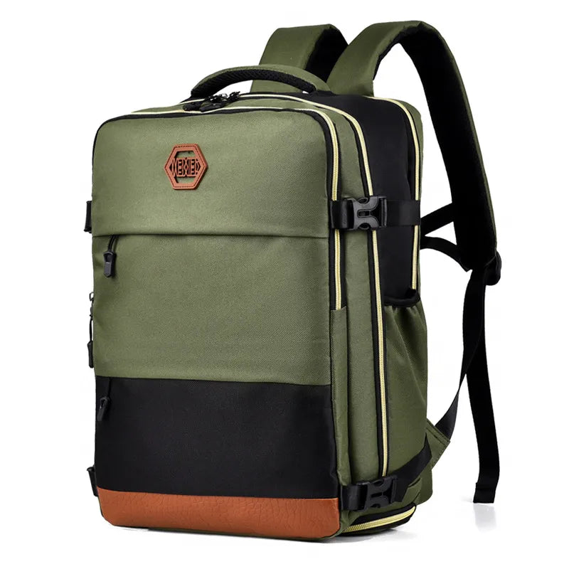 Color Block Multi-Pockets Backpack Bag Trendsi