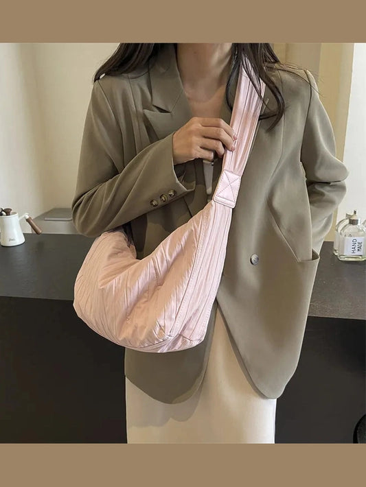 Pleated Dumpling Crossbody Bag nicholesgifts