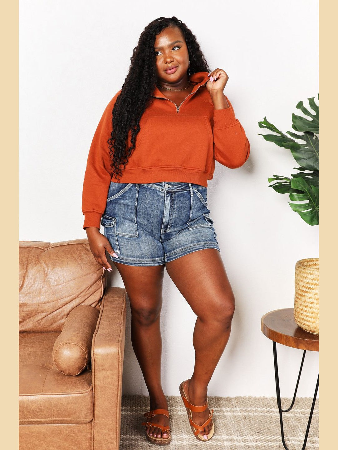 Double Take Half-Zip Long Sleeve Hoodie nicholesgifts