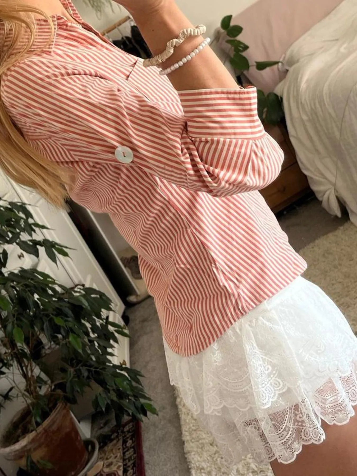 Collared Neck Button-Down Shirt