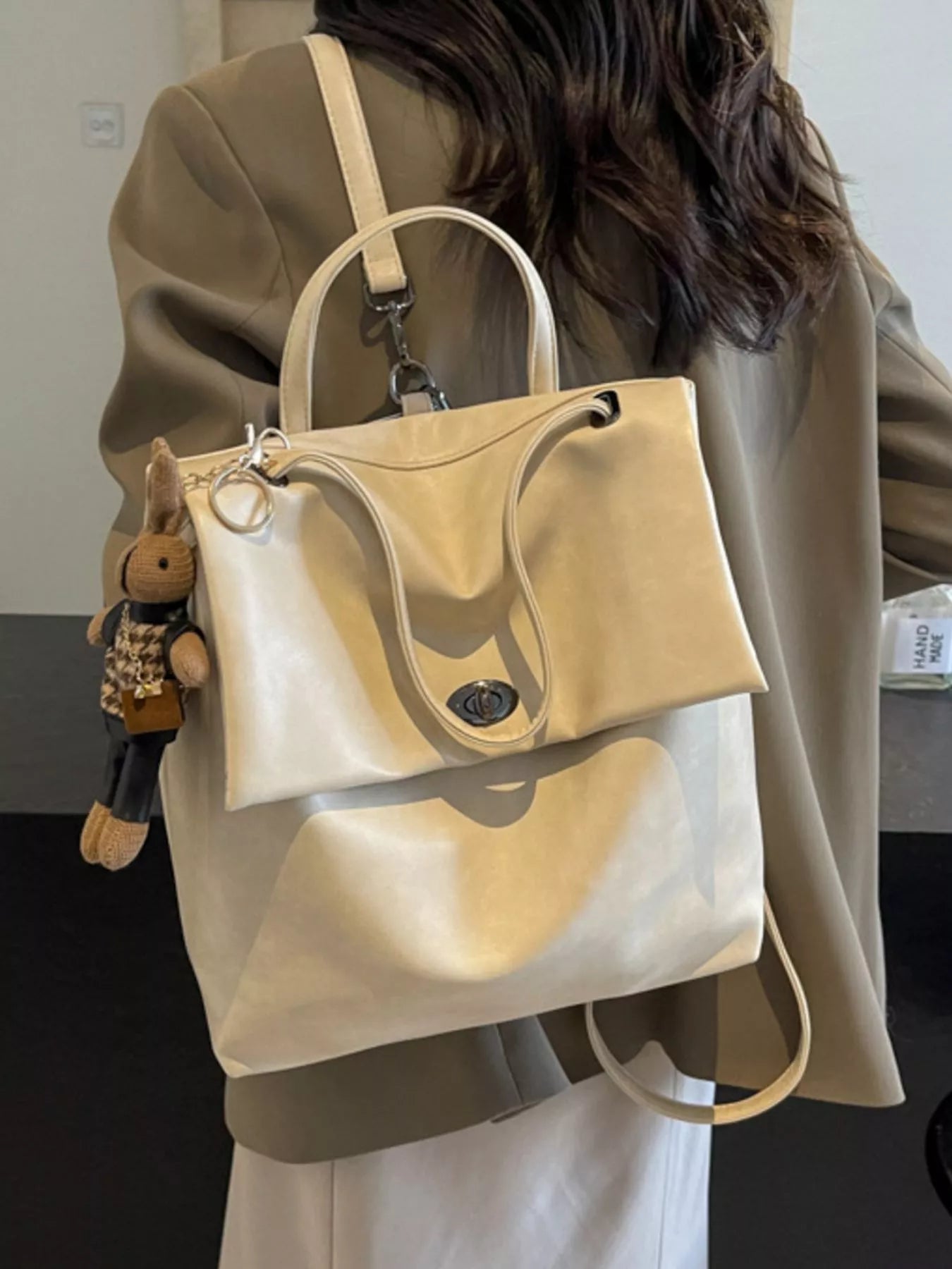 Leather Flap Backpack Bag nicholesgifts