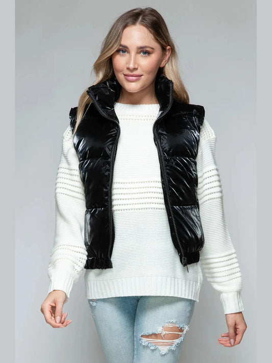 Snobbish Fine Fur Lining Quilted Vest nicholesgifts