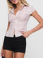 Plaid Short Sleeve Button-Up Shirt nicholesgifts