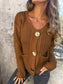 Crochet Button Up Long Sleeve Cardigan nicholesgifts