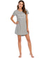 Graphic Round Neck Short Sleeve Lounge Dress nicholesgifts