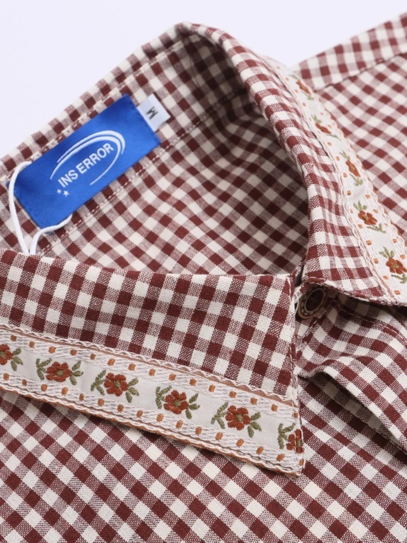 Men's Dog Patches Gingham Check Shirt NicholesGifts