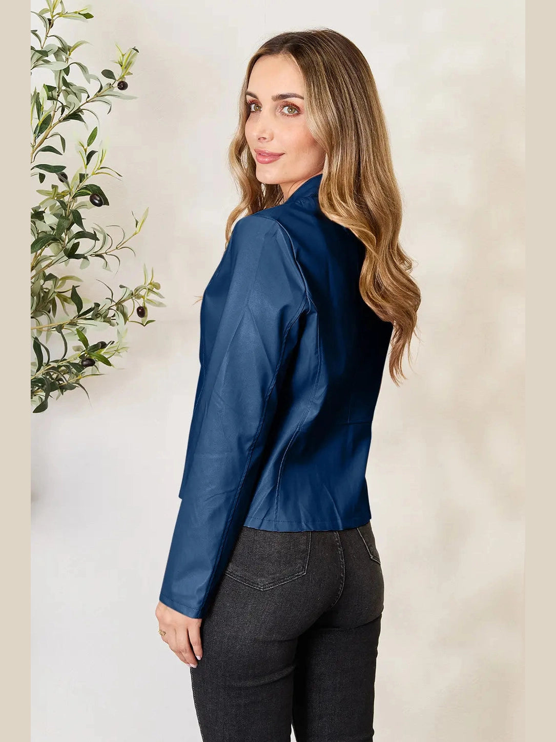 Mock Neck Zip Up Jacket nicholesgifts