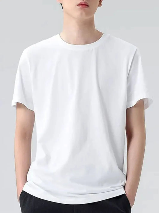 Men's Plus Size Round Neck Short Sleeve T-Shirt Trendsi