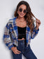 Plaid Button Front Jacket with Pockets nicholesgifts
