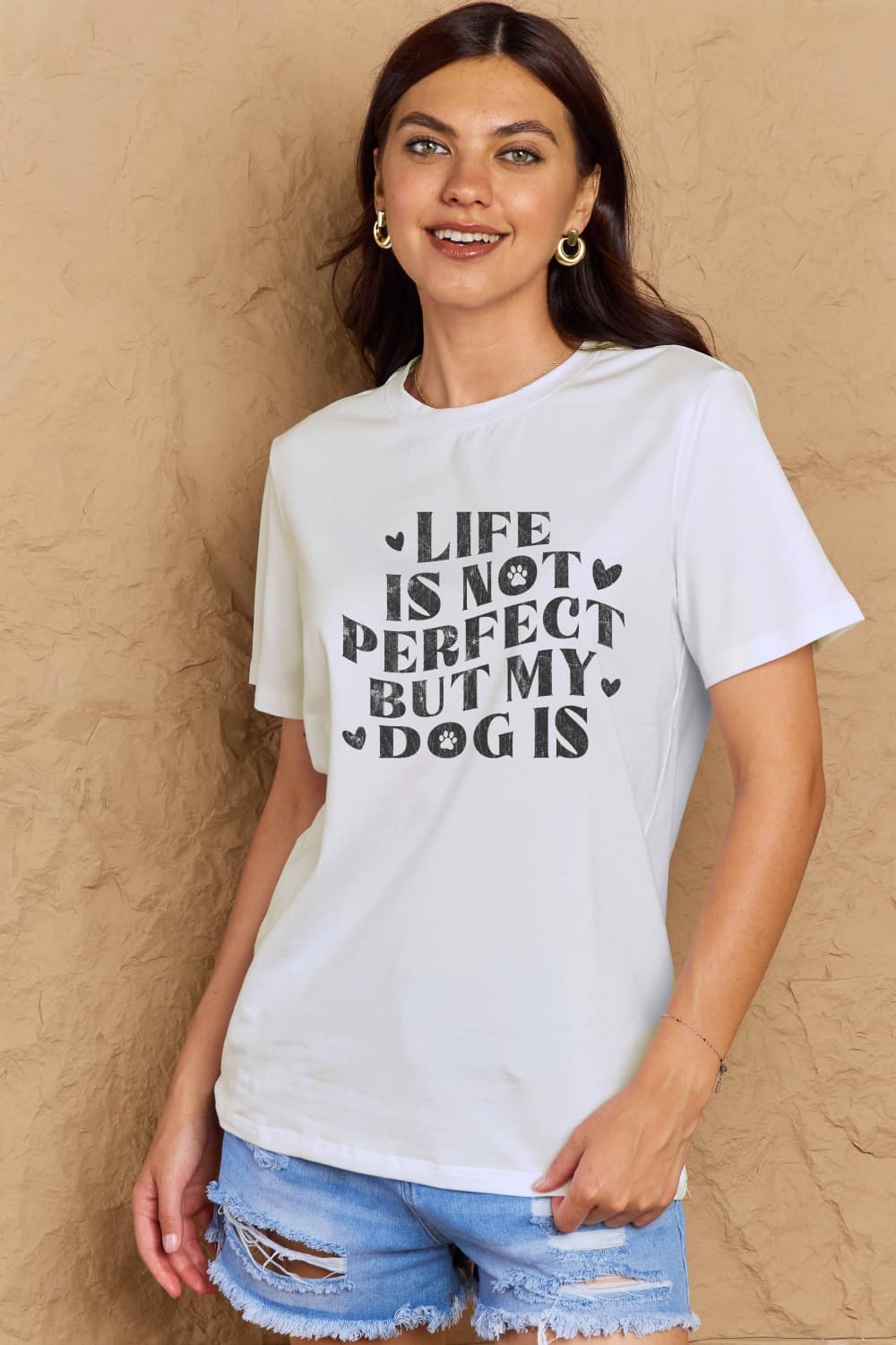 Simply Love Full Size Dog Slogan Graphic Cotton T-Shirt nicholesgifts