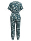 Drawstring Waist Short Sleeve Jumpsuit nicholesgifts