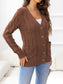 Button Down Cable-Knit Cardigan nicholesgifts