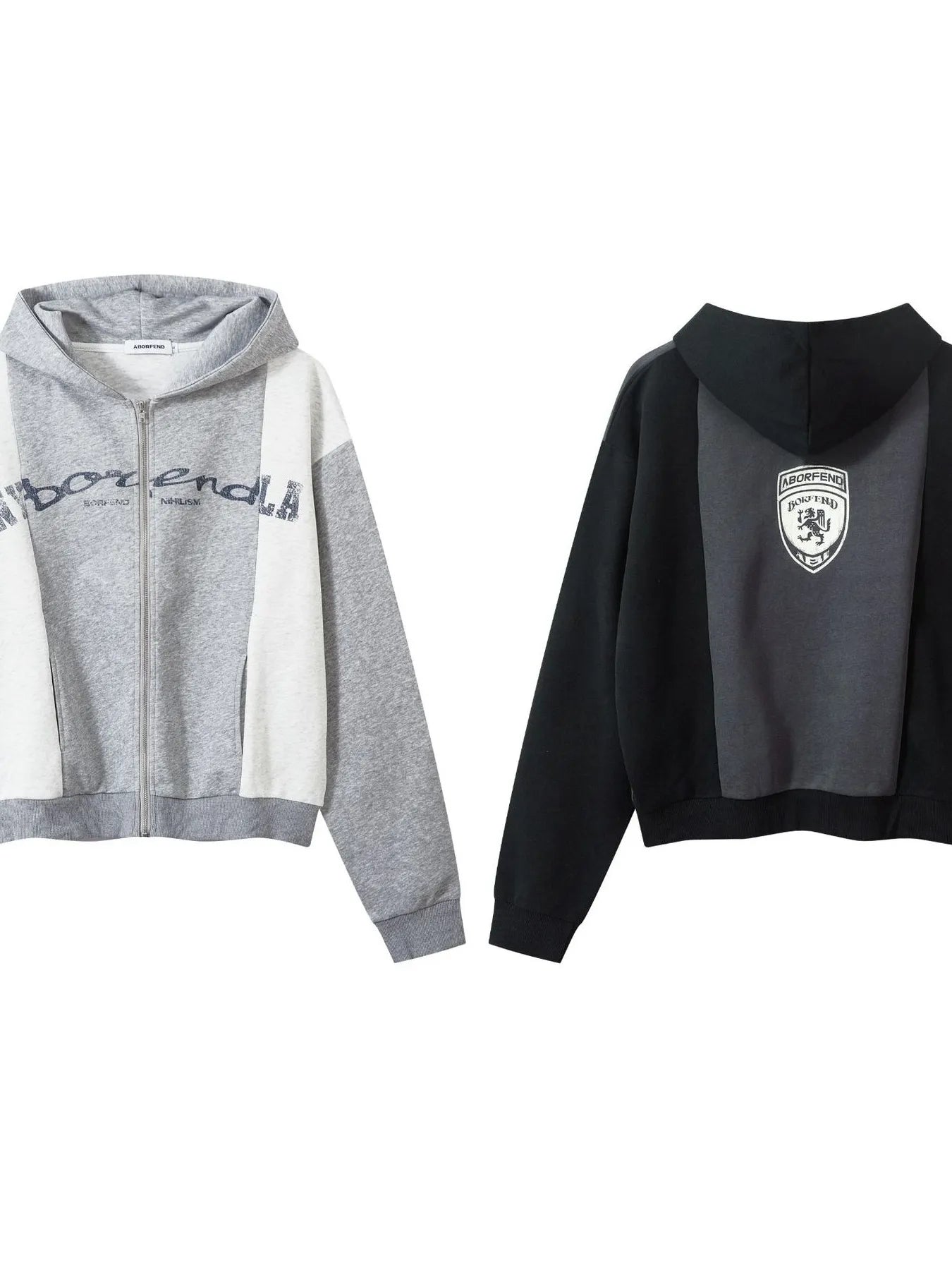 Men's Color Block Letter Graphic Zip-Up Hoodie NicholesGifts