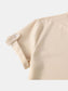 Men's Stand Collar Short Sleeve Henley Shirt nicholesgifts