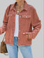 Distressed Raw Hem Denim Jacket nicholesgifts