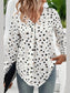 Printed V-Neck Long Sleeve Blouse nicholesgifts
