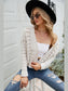 Open Front Cuffed Cropped Cardigan nicholesgifts