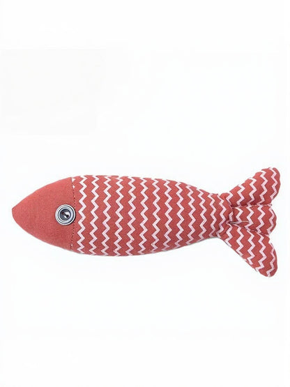 Interactive Fish Shape Pet Plush Toys nicholesgifts