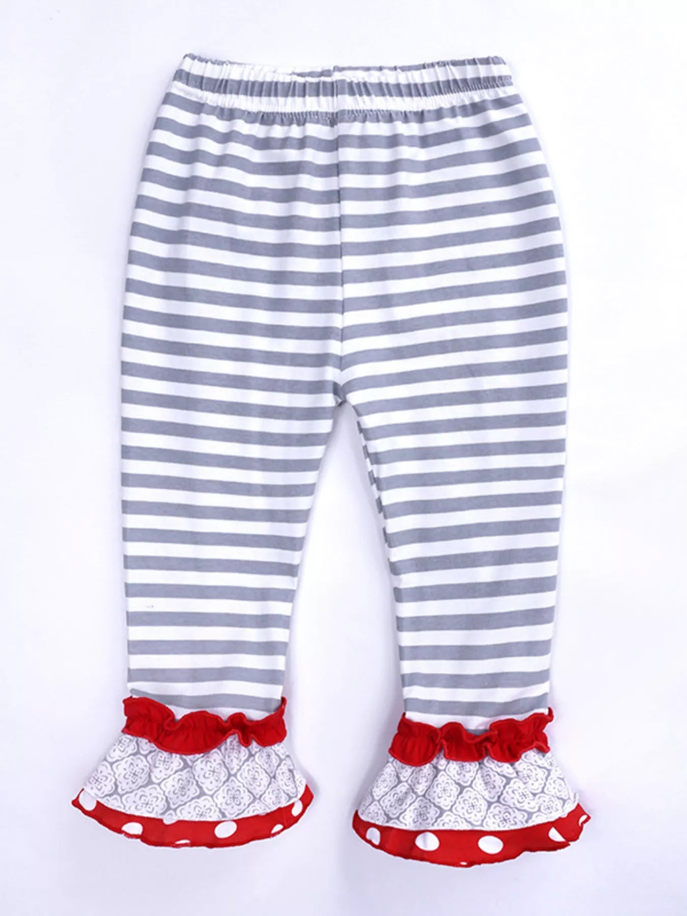 Children's Christmas Reindeer Ruffle Trim Outfit Set NicholesGifts