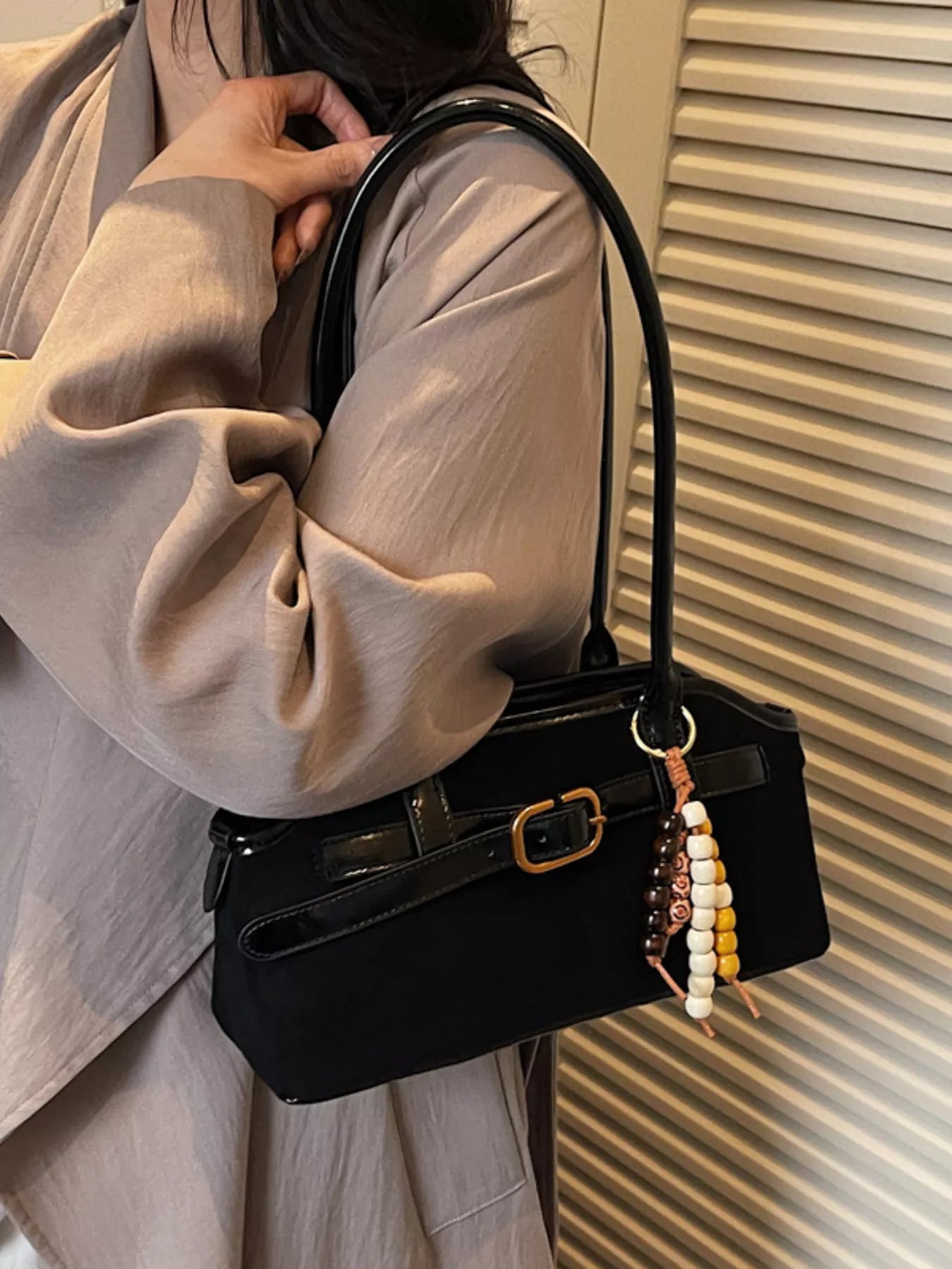Buckle Decor Shoulder Bag nicholesgifts