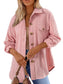 Textured Button Up Long Sleeve Shacket nicholesgifts