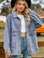 Dropped Shoulder Denim Jacket with Pockets nicholesgifts