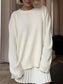 Round Neck Top and Pleated Skirt Sweater Set nicholesgifts