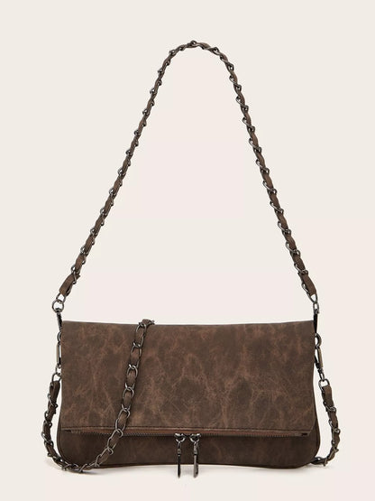PU Leather Chain Strap Shoulder Bag nicholesgifts