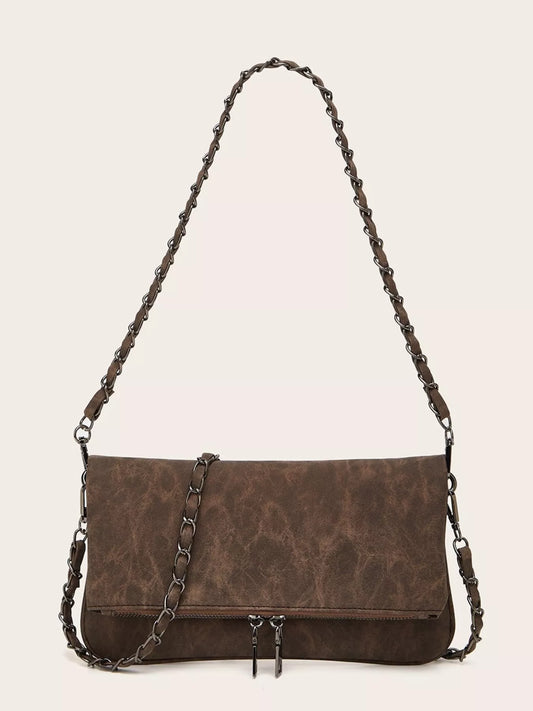 PU Leather Chain Strap Shoulder Bag nicholesgifts