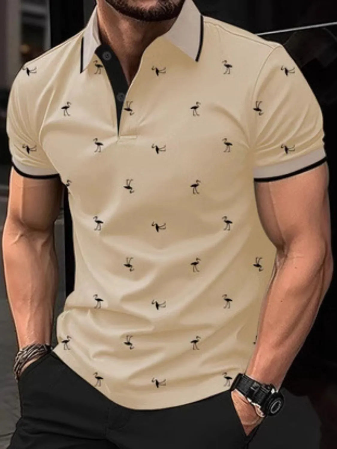 Men's Full Size Collared Neck Short Sleeve Polo Plus Size NicholesGifts