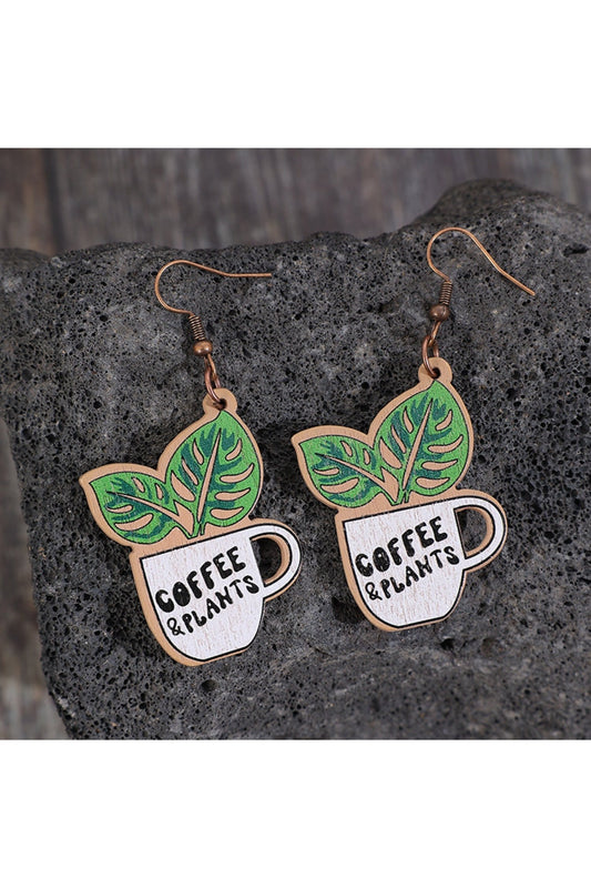 Women Wooden Alloy Dangle St. Patrick's Day Earrings NicholesGifts