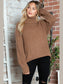 Turtleneck Dropped Shoulder Pullover Sweater nicholesgifts
