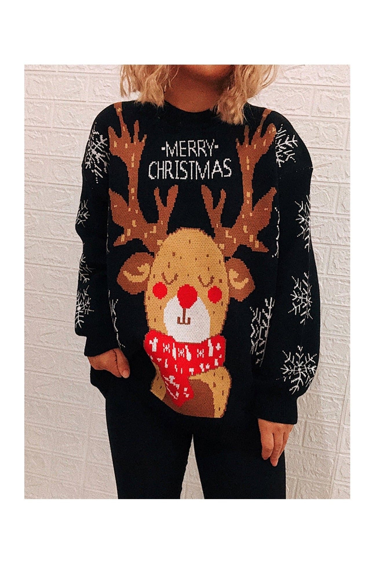 Christmas Element Long Sleeve Sweater NicholesGifts