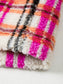 Sherpa Plaid Snap Down Vest Coat nicholesgifts
