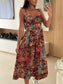 Striped Tie-Shoulder Midi Dress nicholesgifts