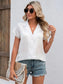 Button Up Collared Neck Short Sleeve Shirt nicholesgifts