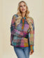 Double Take Full Size Plaid Dropped Shoulder Fleece Hoodie Trendsi
